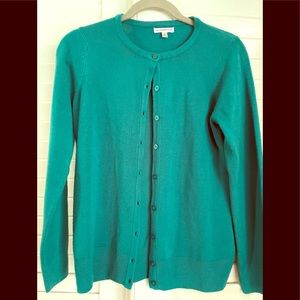 Green cardigan
